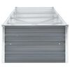 vidaXL Ζαρντινιέρα Υπερυψωμένη Γκρι 320x80x45 εκ. Γαλβανισμ. Χάλυβας
