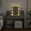 vidaXL Μπουντουάρ με LED Γκρι Σκυροδέματος 100x40x130 εκ.