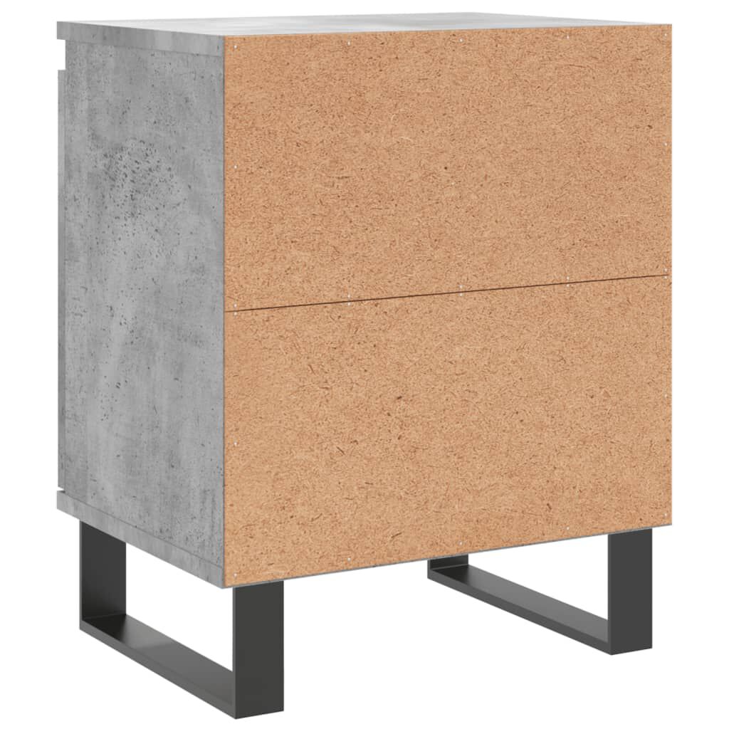 vidaXL Κομοδίνο Γκρι Σκυρ. 40x30x50 εκ. από Επεξεργασμένο Ξύλο