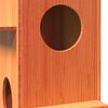 vidaXL Σπίτι για γάτες Wax Brown 43x43x90 cm από μασίφ ξύλο πεύκο