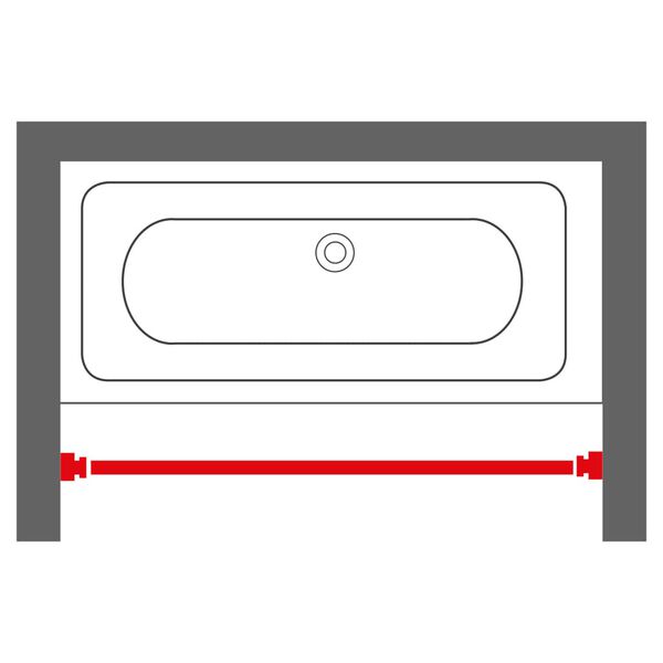 Sealskin Βραχίονας Μπάνιου Τηλεσκοπικός Χρωμέ 185 εκ.