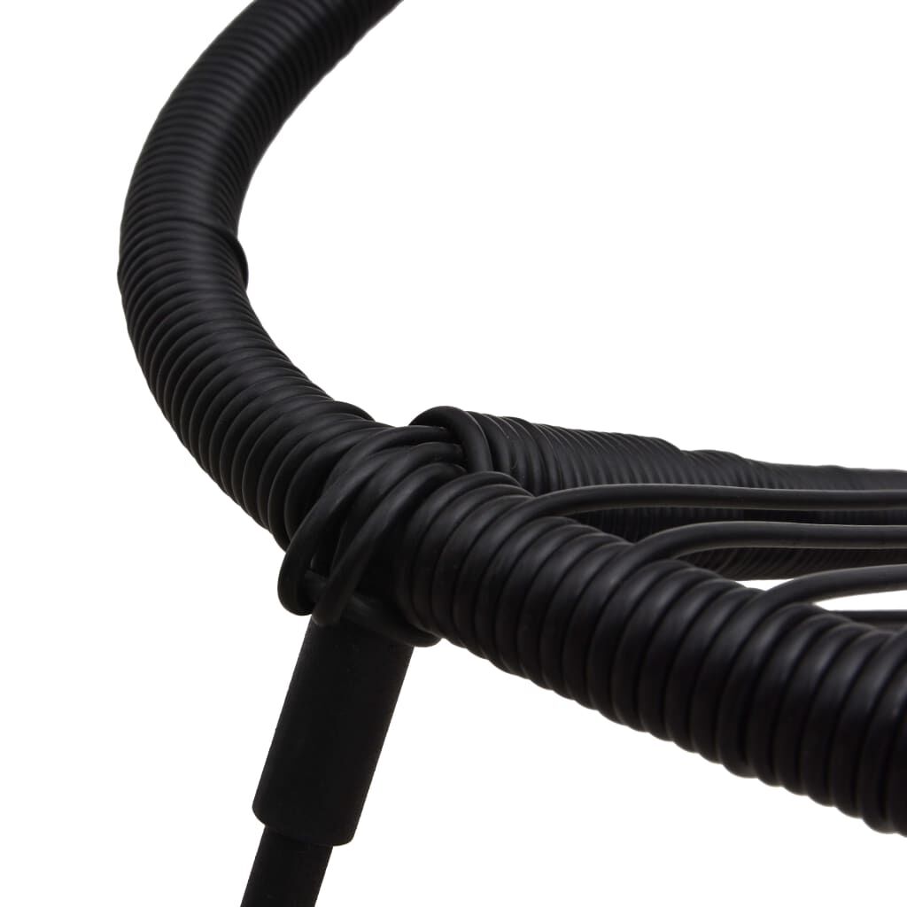 vidaXL Καρέκλες Κήπου 2 τεμ. Μαύρες από Ρατάν PVC