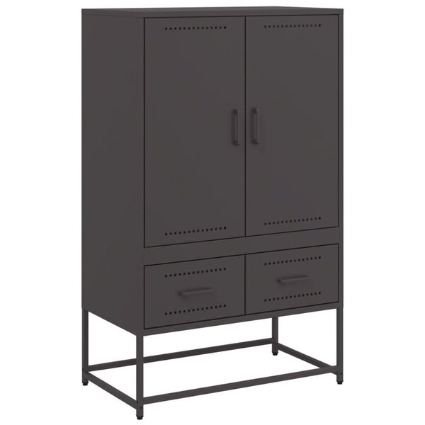 vidaXL Ντουλάπι Μαύρο 68x39x111,5 εκ. από Χάλυβα