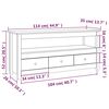 vidaXL Έπιπλο Τηλεόρασης Λευκό 114x35x52 εκ. από Μασίφ Ξύλο Πεύκου