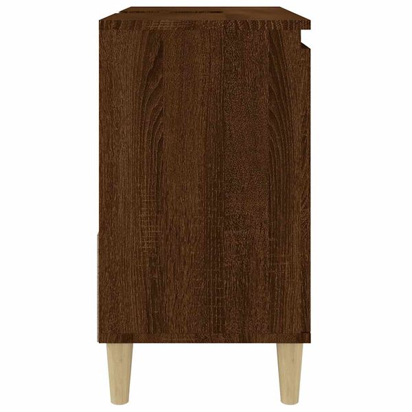 vidaXL Ντουλάπι Μπάνιου Καφέ Δρυς 65x33x60 εκ. Επεξεργασμένο Ξύλο