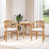 vidaXL Καρέκλες Κήπου 2 pcs Καφέ 63 x 58 x 89 εκ. Μασίφ ξύλο teak