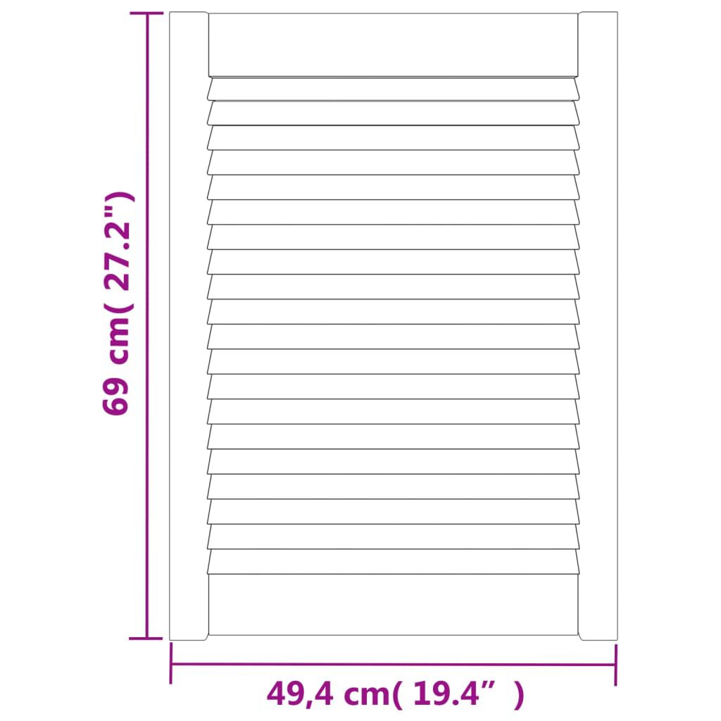 vidaXL Πορτάκια με Περσίδες 4 Τεμ. 69x49,4 εκ. από Μασίφ Ξύλο Πεύκου