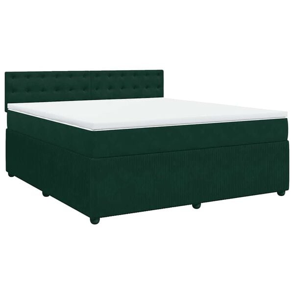 vidaXL &Kappa;&rho;&epsilon;&beta;ά&tau;&iota; Boxspring &mu;&epsilon; &Sigma;&tau;&rho;ώ&mu;&alpha; &Sigma;&kappa;&omicron;ύ&rho;&omicron; &Pi;&rho;ά&sigma;&iota;&nu;&omicron; 180x200&epsilon;&kappa;. &Beta;&epsilon;&lambda;&omicron;ύ&delta;&iota;&nu;&omicron;