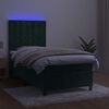 vidaXL &Kappa;&rho;&epsilon;&beta;ά&tau;&iota; Boxspring &mu;&epsilon; &Sigma;&tau;&rho;ώ&mu;&alpha; & LED &Sigma;&kappa;. &Pi;&rho;ά&sigma;&iota;&nu;&omicron; 90x190 &epsilon;&kappa; &Beta;&epsilon;&lambda;&omicron;ύ&delta;&omicron;