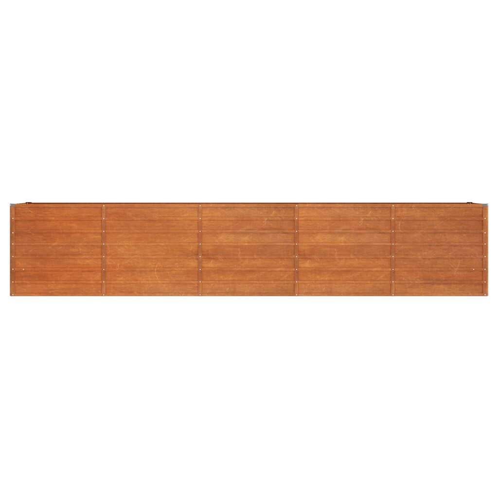 vidaXL Ζαρντινιέρα Σκουριασμένο 400x80x77 εκ. Ατσάλι Σκληρυθέν Αέρα