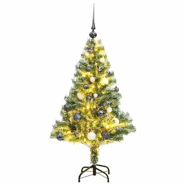 vidaXL Χριστουγεν. Δέντρο Τεχνητό με 150 LED/Χιόνι/ Μπάλες 120 εκ.