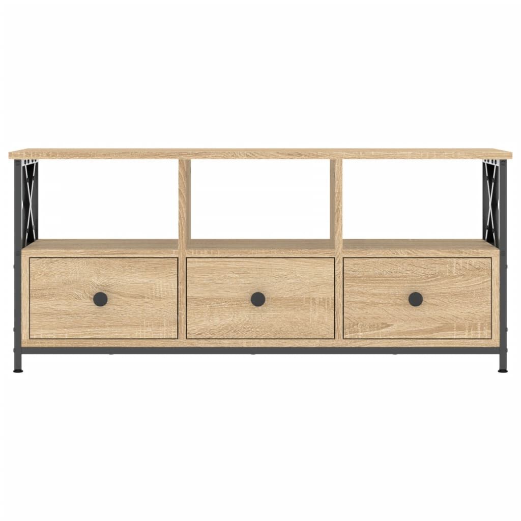 vidaXL Έπιπλο Τηλεόρασης Sonoma Δρυς 102x33x45 εκ. Επεξ. Ξύλο/Σίδερο