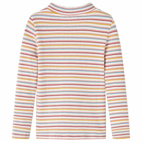 Μπλουζάκι Παιδικό Μακρυμάνικο με Χαμηλό Ζιβάγκο και Ριγές Εκρού 116