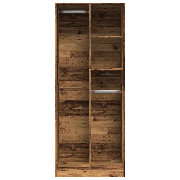 vidaXL Ντουλάπα Όψη Παλαιού Ξύλου 80x50x200 εκ. από Επεξεργασμένο Ξύλο