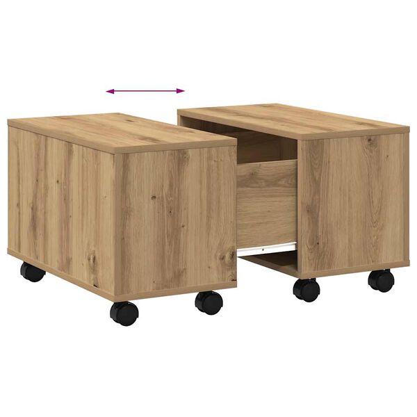 vidaXL Τραπεζάκι Σαλονιού Αρτισιανή Δρυς 60x60x38 εκ. Επεξ. Ξύλο