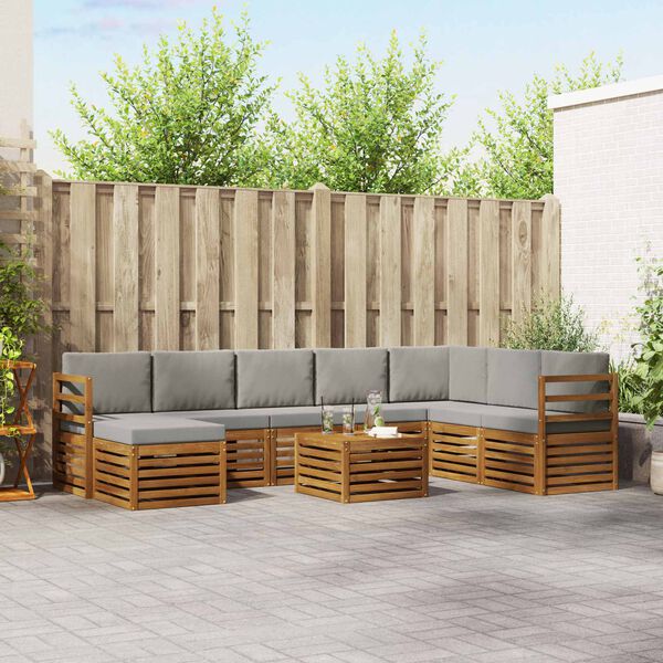 vidaXL &Sigma;&epsilon;&tau; &Kappa;&alpha;&nu;&alpha;&pi;έ 9 pcs &Phi;&upsilon;&sigma;&iota;&kappa;ό &kappa;&alpha;&iota; &Alpha;&nu;&omicron;&iota;&chi;&tau;ό &Gamma;&kappa;&rho;&iota; &Sigma;&tau;&epsilon;&rho;&epsilon;ό &Xi;ύ&lambda;&omicron; &Alpha;&kappa;&alpha;&kappa;ί&alpha;&sigmaf;