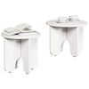 vidaXL Τραπεζάκι σαλονιού 2 pcs Λευκό 39.5 x 39.5 x 30 εκ.