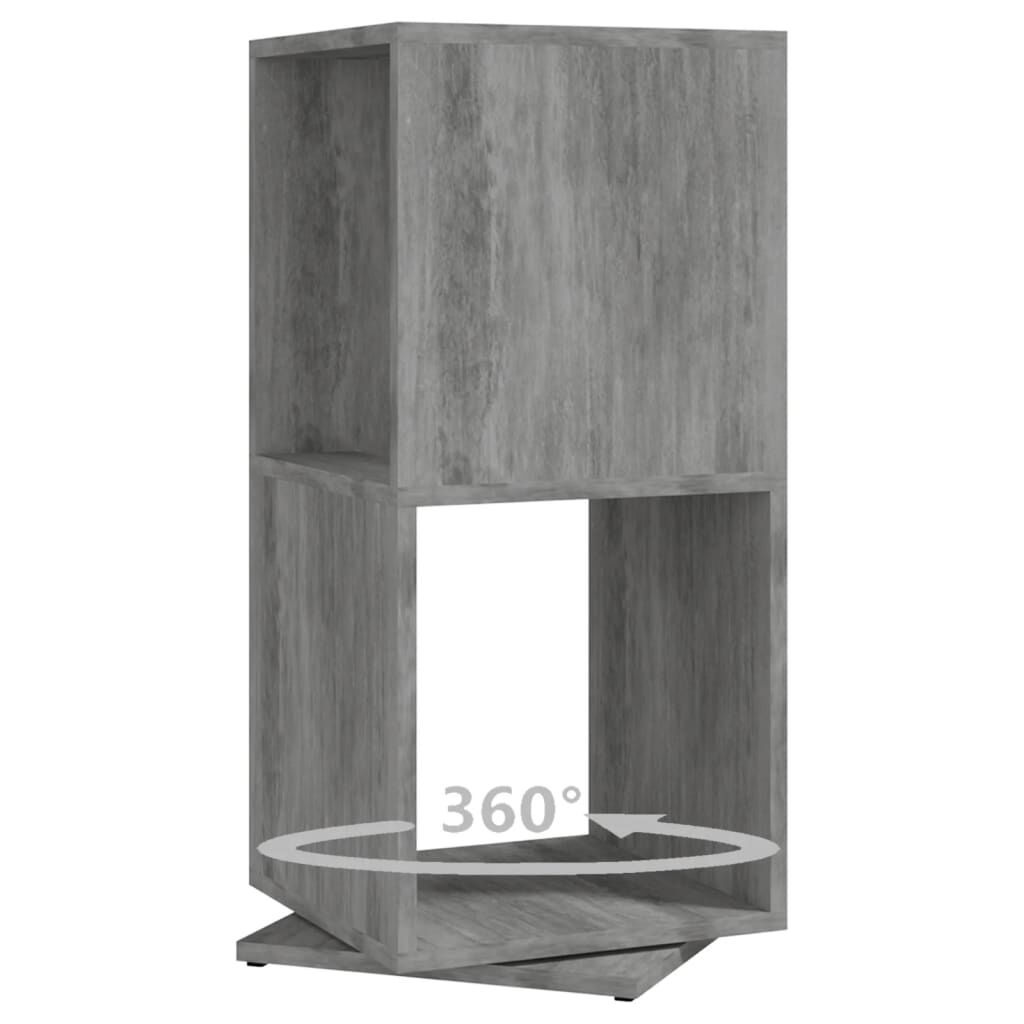 vidaXL Ντουλάπι Περιστρ. Γκρι Σκυρ. 34,5x34,5x75,5 εκ. Επεξ. Ξύλο