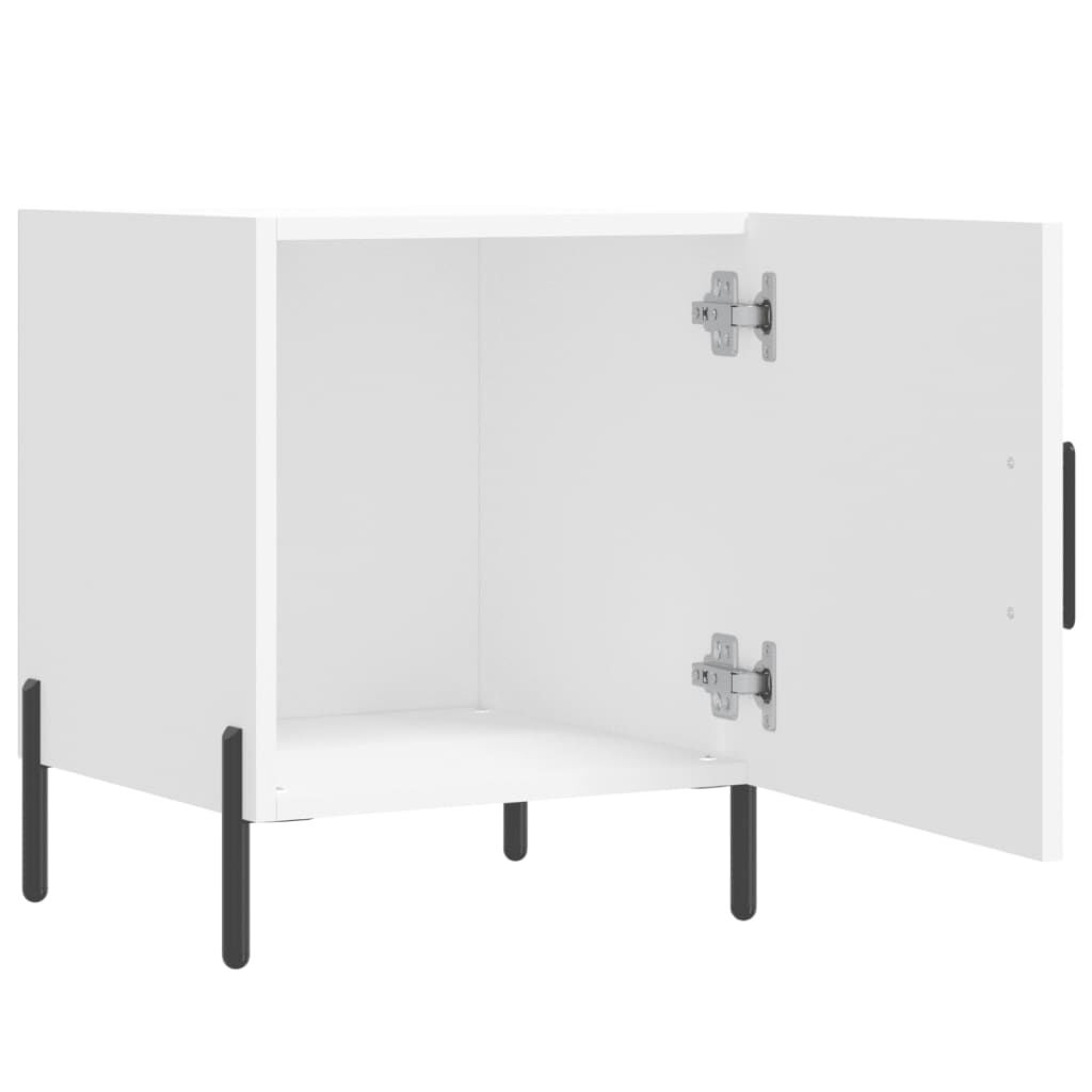 vidaXL Κομοδίνα 2 τεμ. Λευκά 40 x 40 x 50 εκ. από Επεξεργασμένο Ξύλο