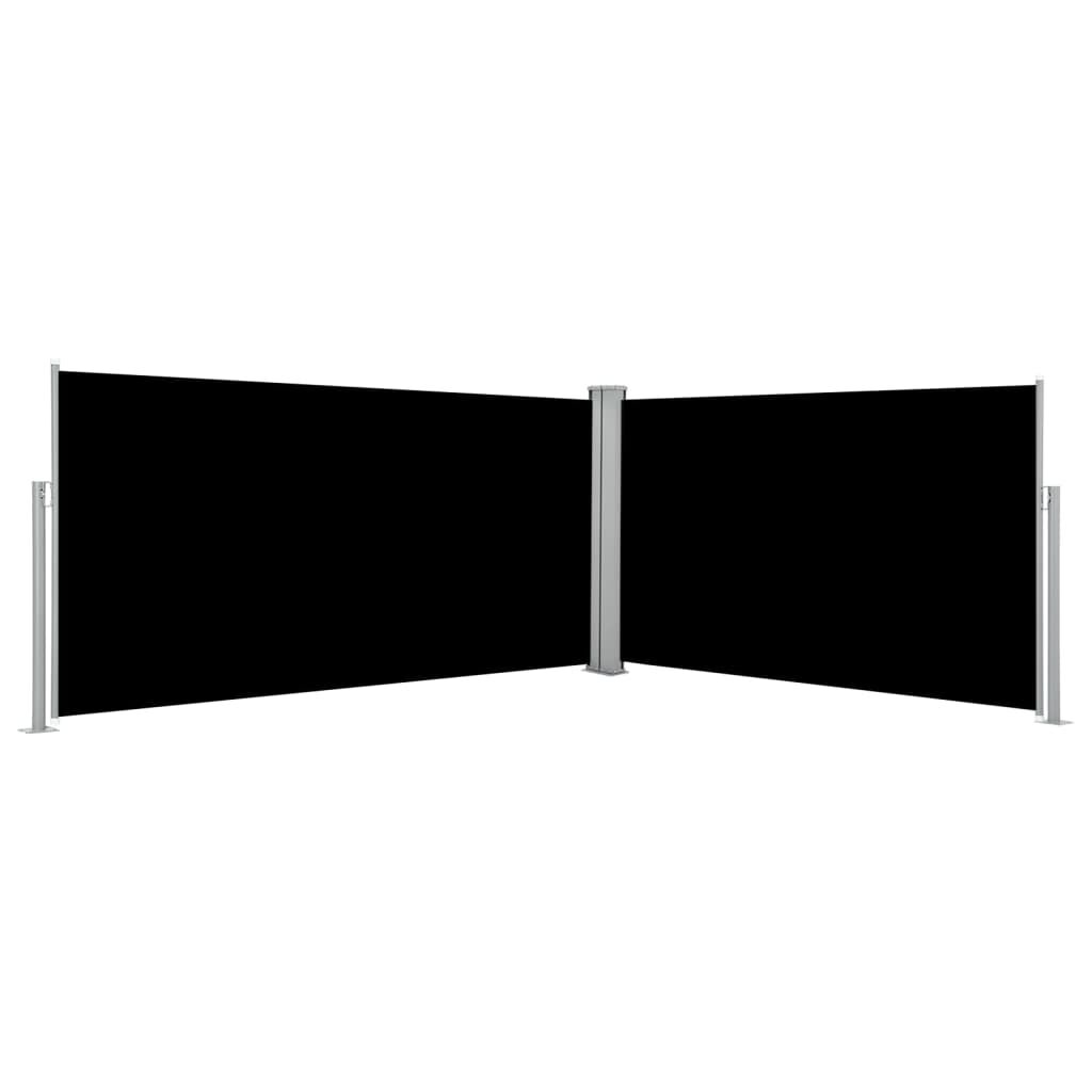 vidaXL Σκίαστρο Πλαϊνό Συρόμενο Μαύρο 160 x 600 εκ.
