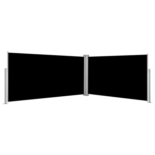 vidaXL Σκίαστρο Πλαϊνό Συρόμενο Μαύρο 160 x 600 εκ.