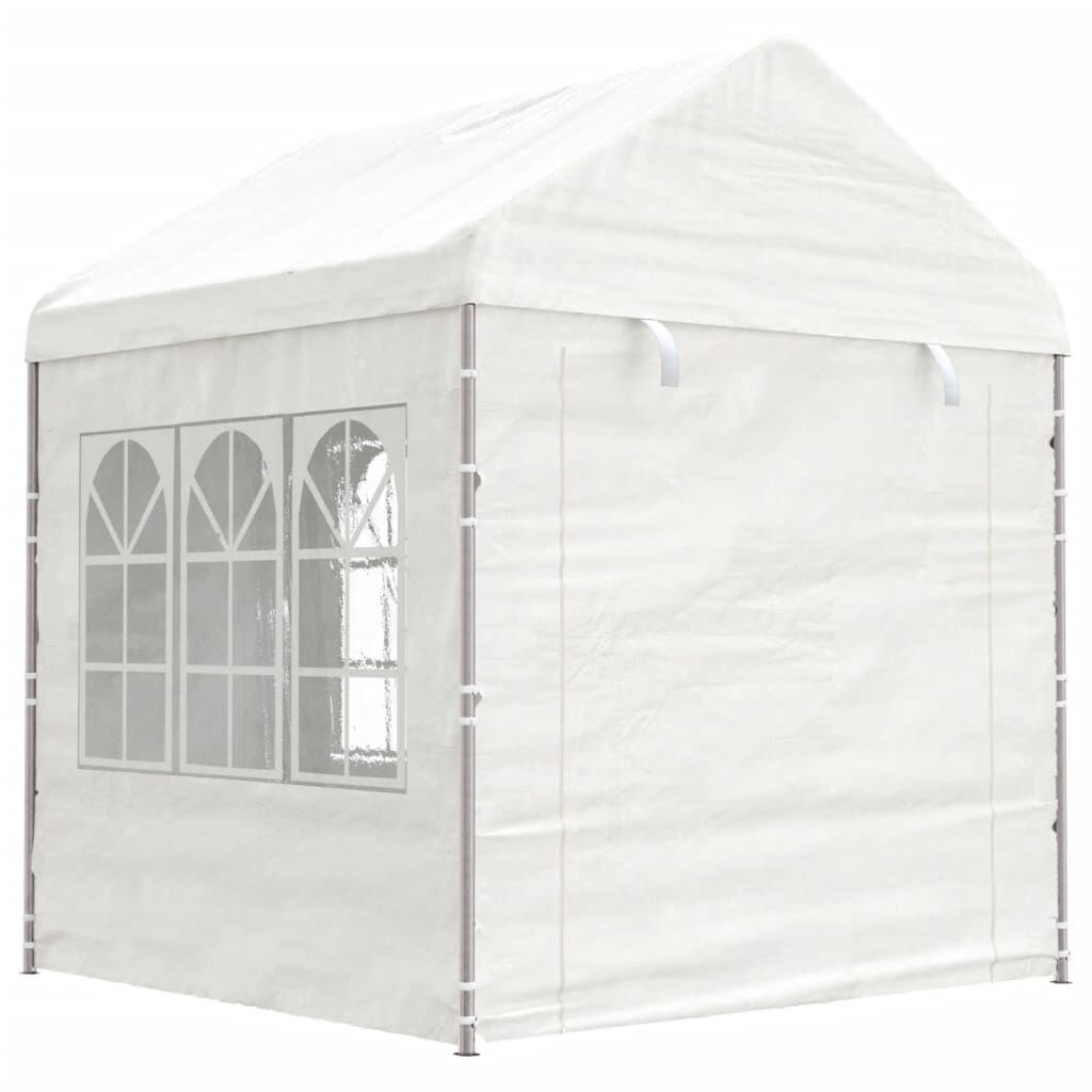 vidaXL Κιόσκι με Τέντα Λευκό 6,69 x 2,28 x 2,69 μ. από Πολυαιθυλένιο