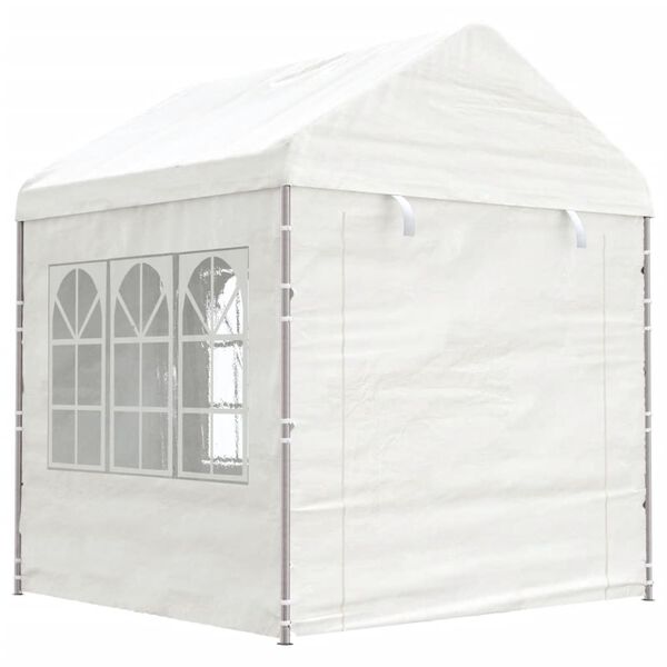 vidaXL Κιόσκι με Τέντα Λευκό 6,69 x 2,28 x 2,69 μ. από Πολυαιθυλένιο