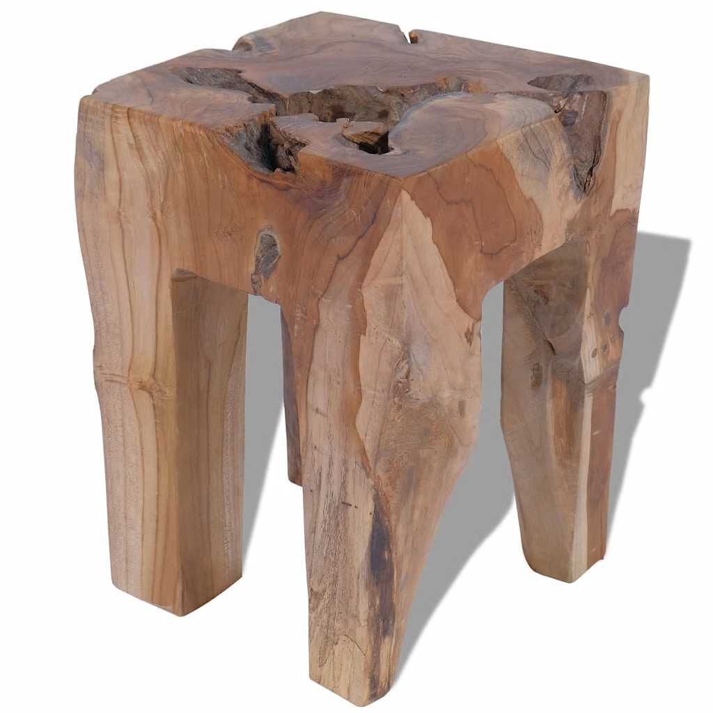 vidaXL Σκαμπό από Μασίφ Ξύλο Teak