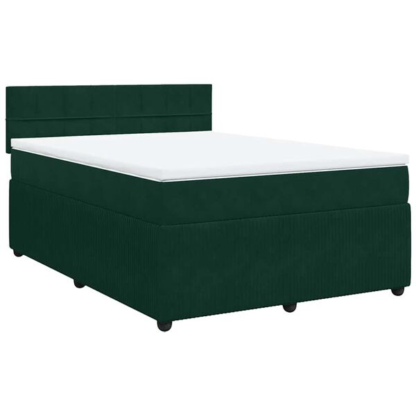 vidaXL &Kappa;&rho;&epsilon;&beta;ά&tau;&iota; Boxspring &mu;&epsilon; &Sigma;&tau;&rho;ώ&mu;&alpha; &Sigma;&kappa;&omicron;ύ&rho;&omicron; &Pi;&rho;ά&sigma;&iota;&nu;&omicron; 160x200&epsilon;&kappa;. &Beta;&epsilon;&lambda;&omicron;ύ&delta;&iota;&nu;&omicron;