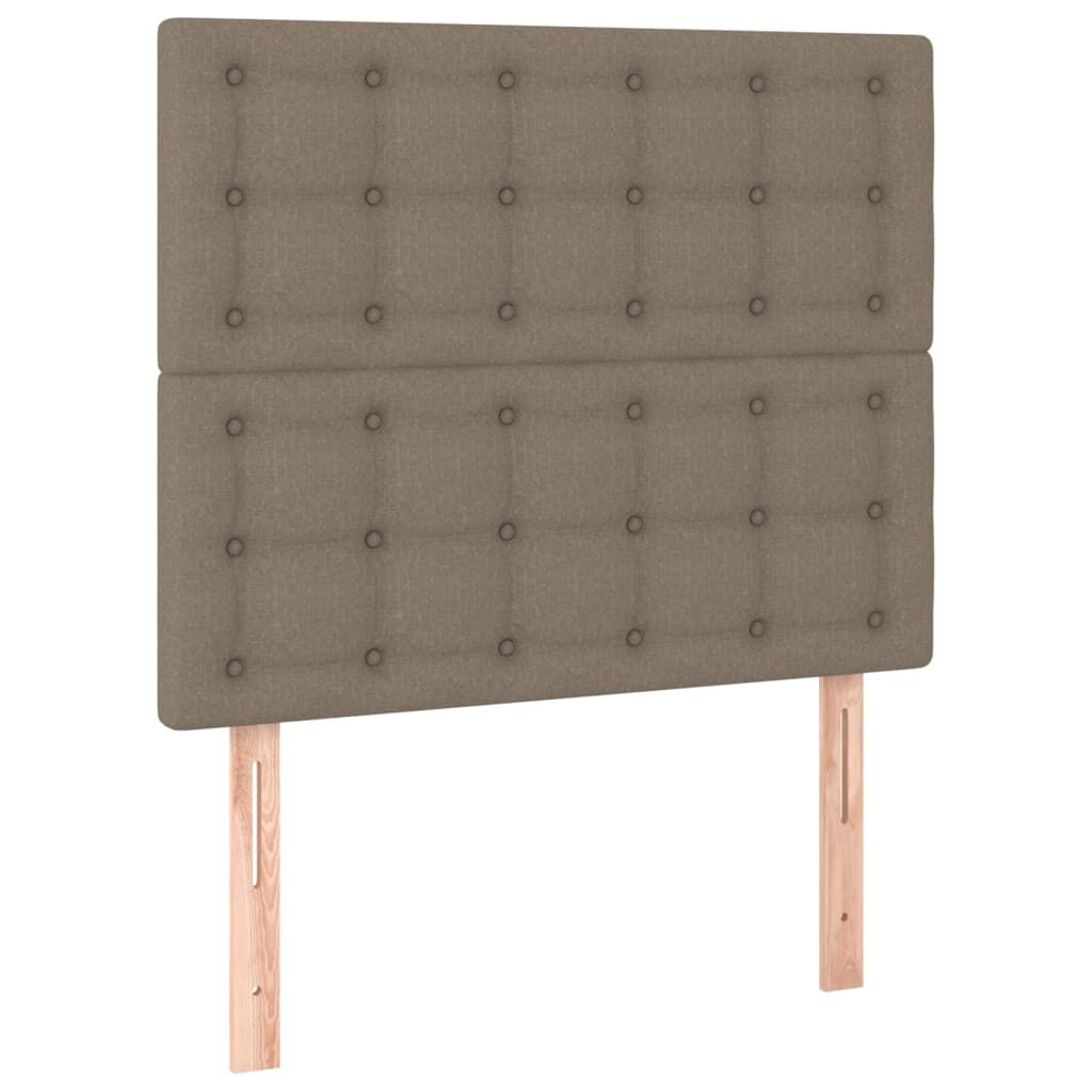 vidaXL Κρεβάτι Boxspring με Στρώμα Taupe 120x200 εκ. Υφασμάτινο