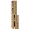vidaXL Ντουλάπι μπάνιου Δρυς τεχνίτης 25x25x170 cm Κατασκευασμένο ξύλο