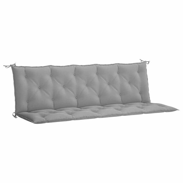 vidaXL Μαξιλάρι Πάγκου Κήπου Γκρι 180x(50+50)x7 εκ. Ύφασμα Oxford