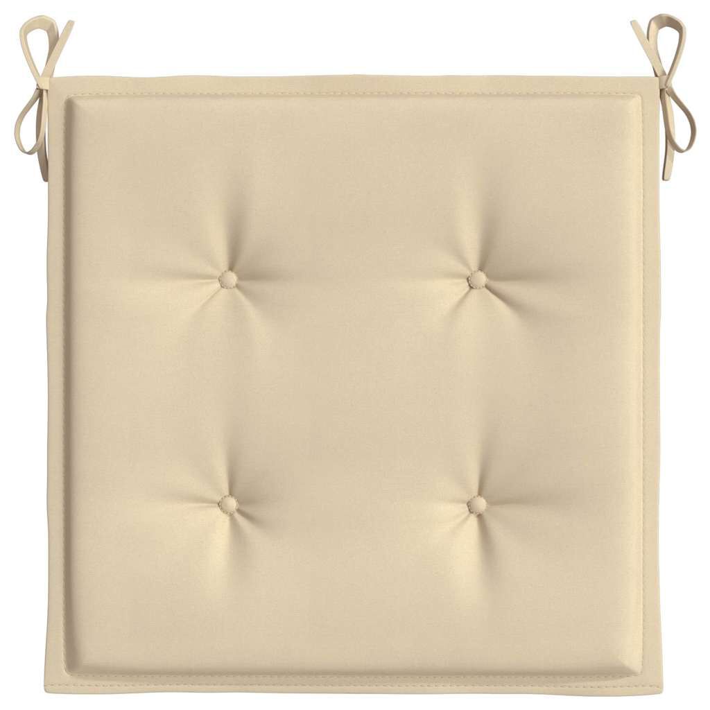 vidaXL Μαξιλάρια Καρέκλας Κήπου 2 τεμ. Μπεζ 50x50x4 εκ. Ύφασμα Oxford