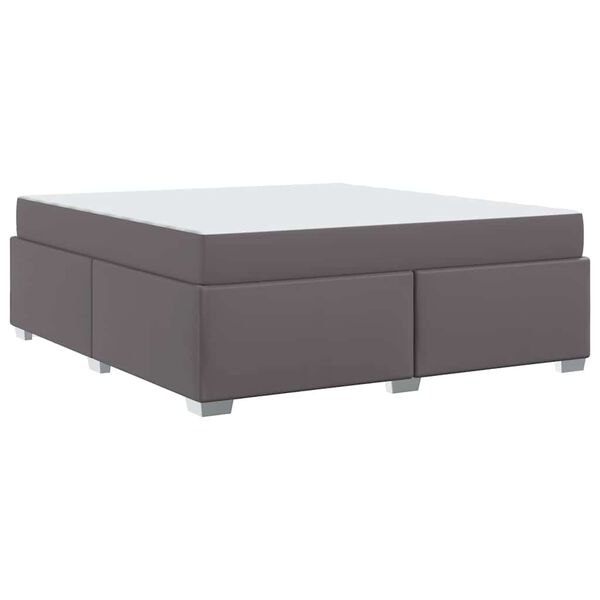 vidaXL Σκελετός Κρεβατιού Γκρι 180 x 200 cm Τεχνητό δέρμα