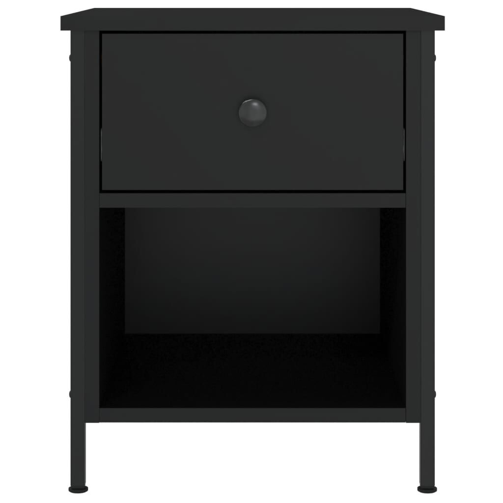 vidaXL Κομοδίνα 2 Τεμ. Μαύρα 40 x 42 x 50 εκ. από Επεξεργασμένο Ξύλο