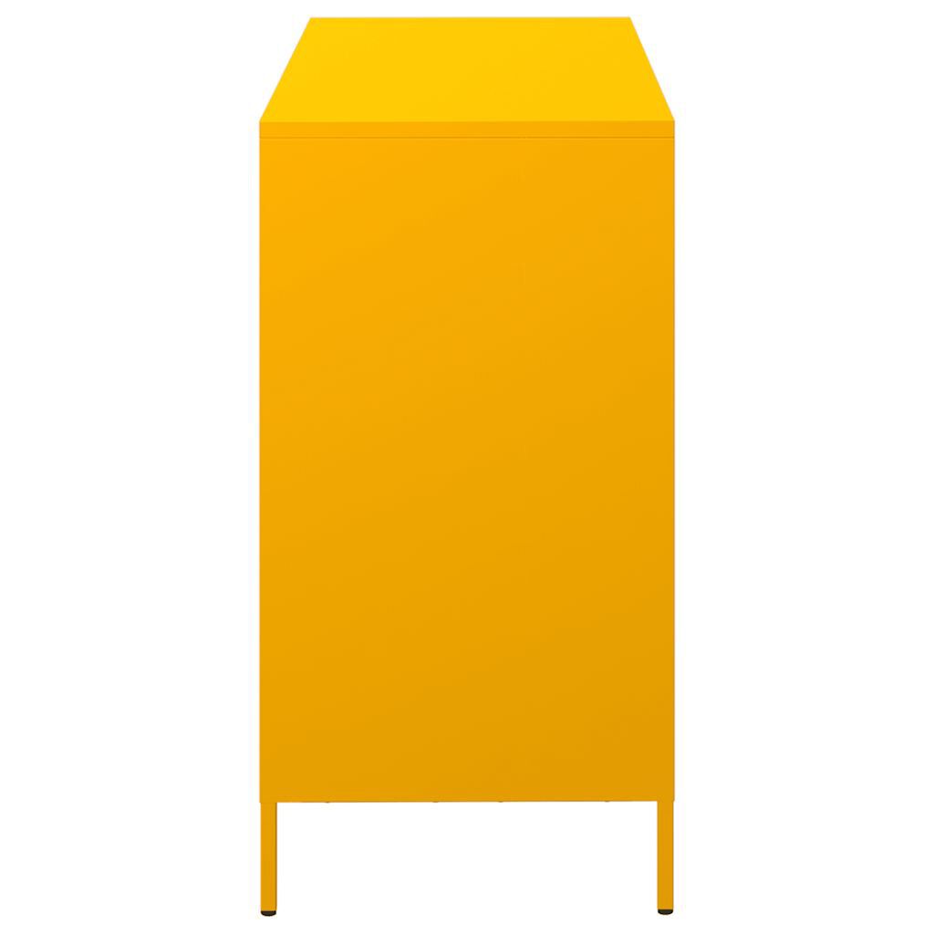 vidaXL Ντουλάπι Μουσταρδί 101,5x39x73,5 εκ. από Χάλυβα Ψυχρής Έλασης