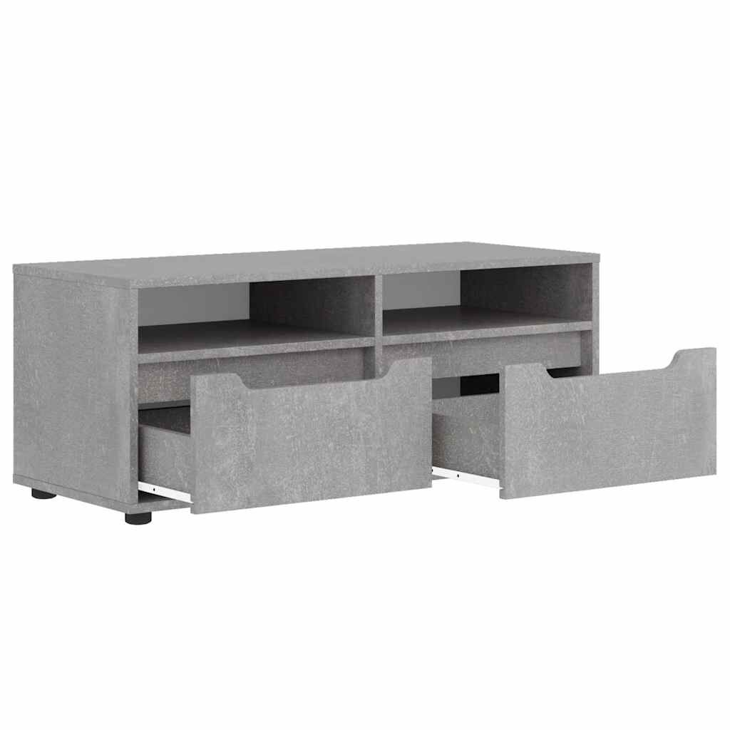 vidaXL ντουλάπι τηλεόρασης VISNES Γκρι μπετόν 100x40x38 cm