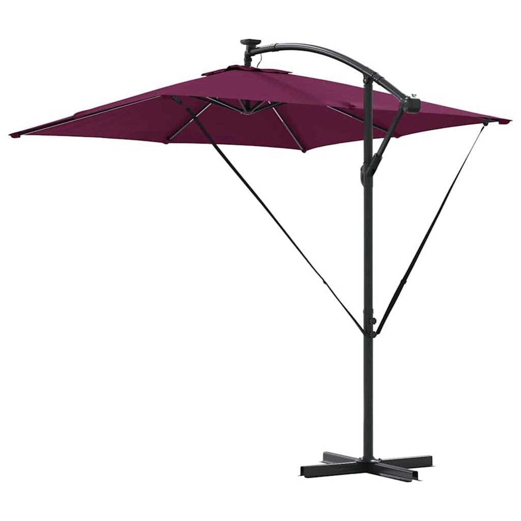 vidaXL Ομπρέλα Cantilever Banana Μπορντό 249 x 249 x 250 εκ.