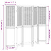 vidaXL Διαχωριστικό Χώρου με 5 Πάνελ Σκ. Καφέ από Μασίφ Ξύλο Παυλώνιας