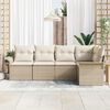 vidaXL Σετ Καναπέ Κήπου 5 pcs 242.5 x 132.5 x 85 εκ. Πολυ ράταν