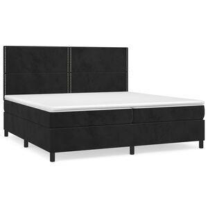 vidaXL &Kappa;&rho;&epsilon;&beta;ά&tau;&iota; Boxspring &mu;&epsilon; &Sigma;&tau;&rho;ώ&mu;&alpha; &Mu;&alpha;ύ&rho;&omicron; 200x200 &epsilon;&kappa;. &Beta;&epsilon;&lambda;&omicron;ύ&delta;&iota;&nu;&omicron;