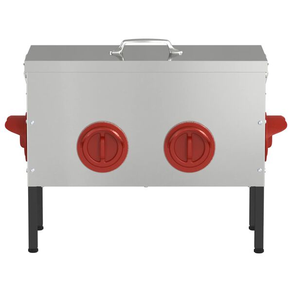 vidaXL Ταΐστρα κοτόπουλων Ασημί 41,5 x 20,5 x 33 εκ