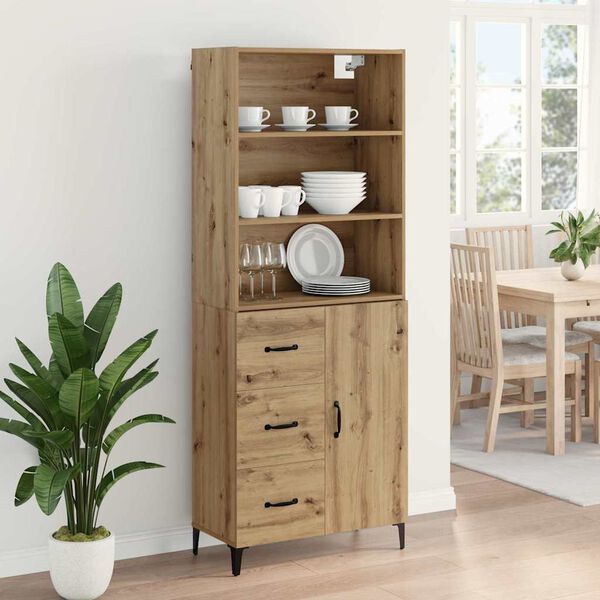 vidaXL Highboard Artisan Oak 69,5 x 34 x 180 &epsilon;&kappa;. &Epsilon;&pi;&epsilon;&xi;&epsilon;&rho;&gamma;&alpha;&sigma;&mu;έ&nu;&omicron; &xi;ύ&lambda;&omicron;