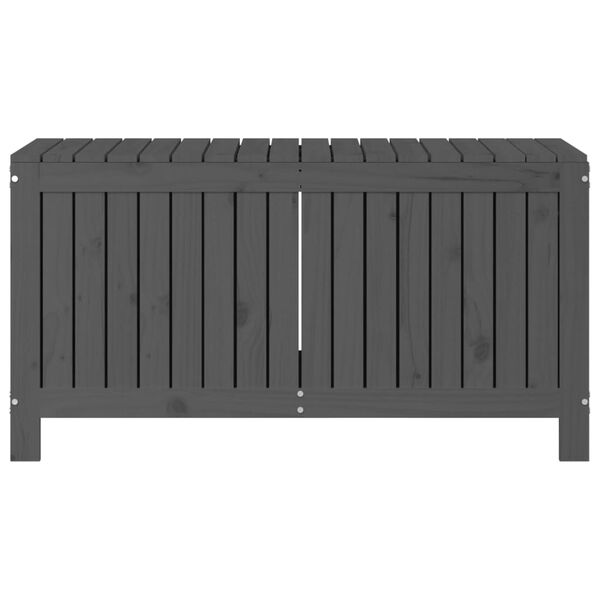 vidaXL Κουτί Αποθήκευσης Κήπου Γκρι 115x49x60 εκ από Μασίφ Ξύλο Πεύκου