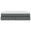 vidaXL Κρεβάτι με αποθηκευτικό χώρο και στρώμα με στρώμα Σκούρο Γκρι