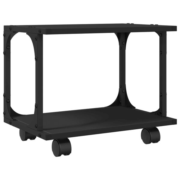 vidaXL Βάση Εκτυπωτή 2 Επιπέδων Μαύρη 41x28x33,5 εκ Επεξεργασμένο Ξύλο