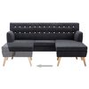 vidaXL Καναπές Γωνιακός Σκούρο Γκρι 171,5 x 138 x 81,5 εκ. Υφασμάτινος