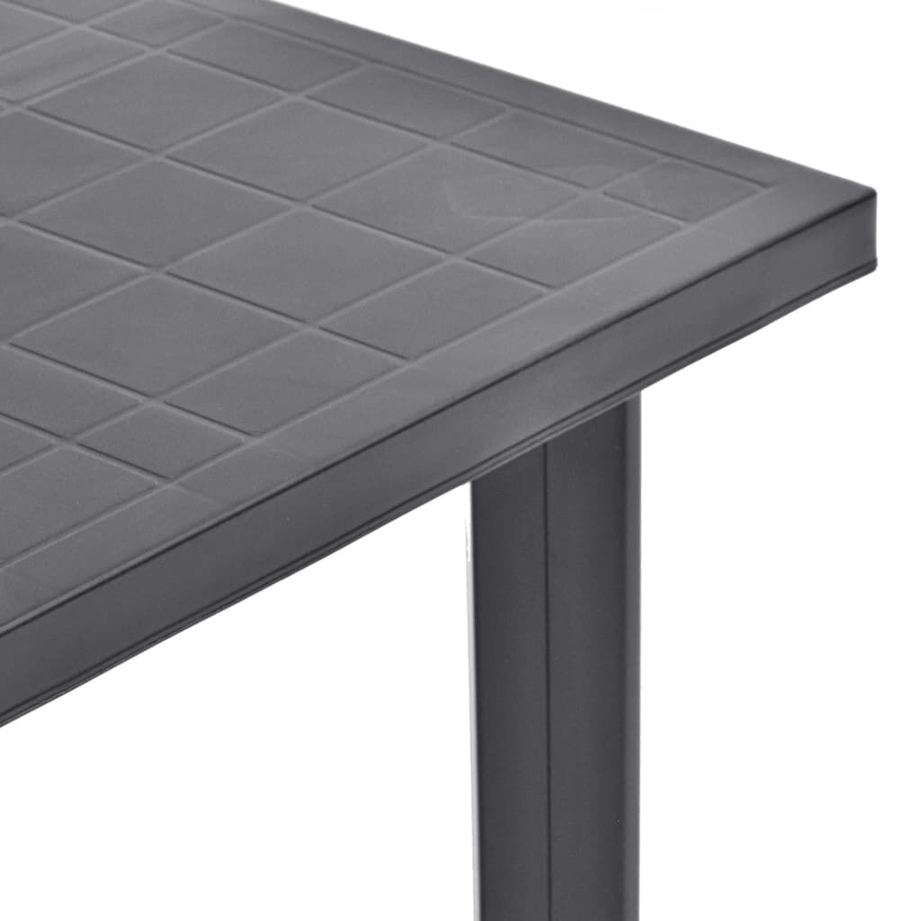 vidaXL Τραπέζι Κήπου Ανθρακί 80 x 75 x 72 εκ. Πλαστικό