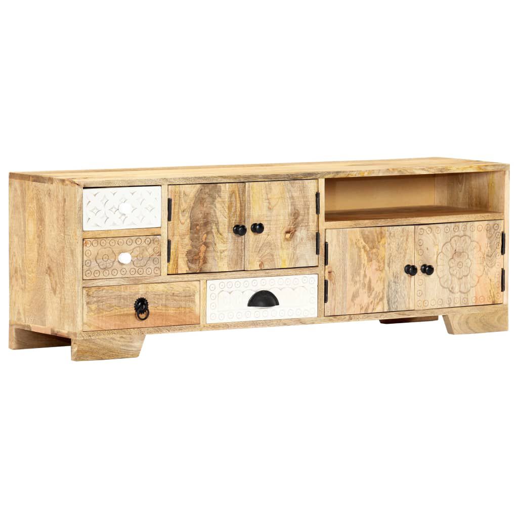 vidaXL Έπιπλο Τηλεόρασης 120 x 30 x 40 εκ. από Μασίφ Ξύλο Μάνγκο