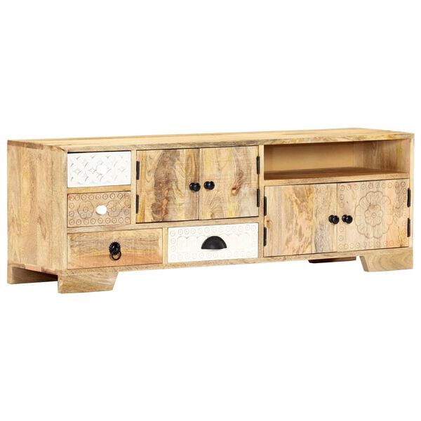 vidaXL Έπιπλο Τηλεόρασης 120 x 30 x 40 εκ. από Μασίφ Ξύλο Μάνγκο